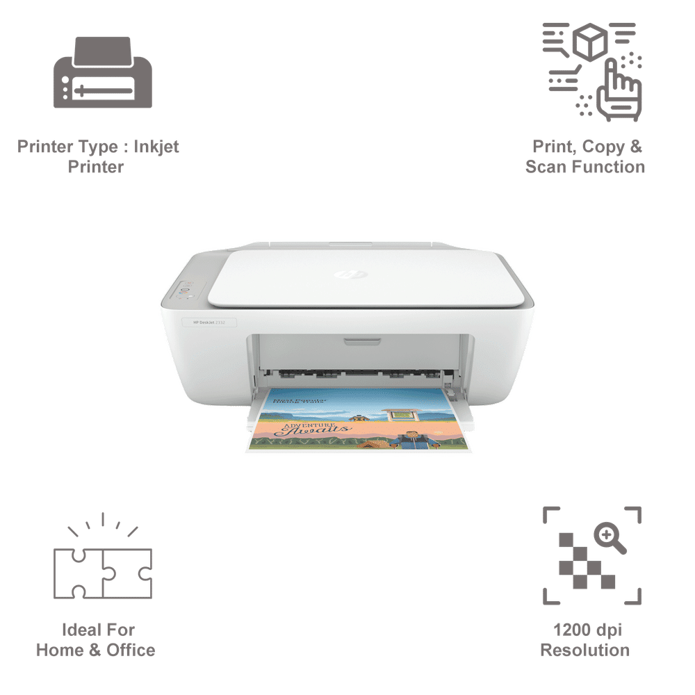 Buy HP DeskJet 2332 Color AllinOne Inkjet Printer (HP AutoOff